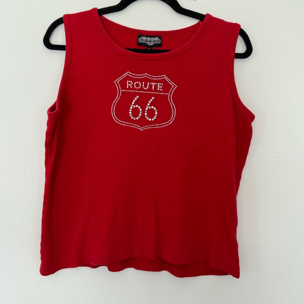 Route 66 Red Sleeveless Top